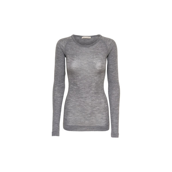 Jade Bluse, grey melange, Seamless Basic