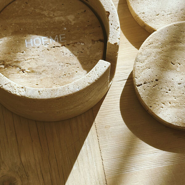 Bordskånere 4 stk., sand, HOEME Copenhagen