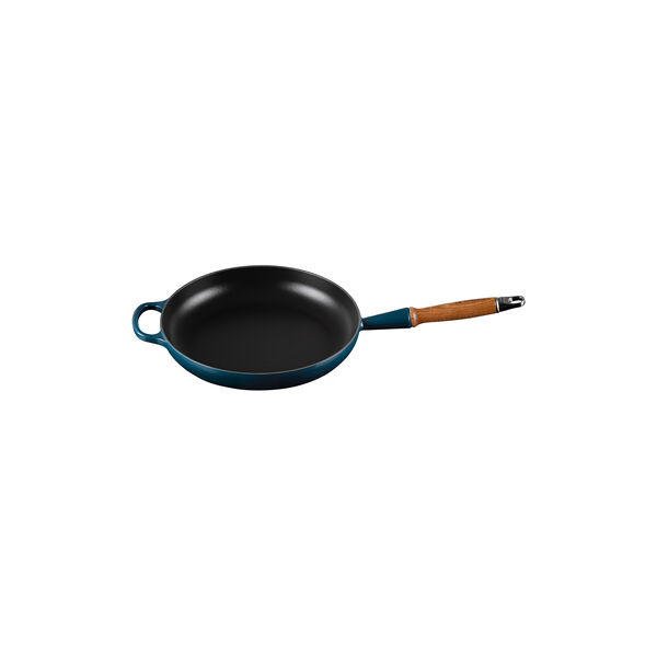 Signature stegepande med træhåndtag Ø 28 cm, nuit, Le Creuset