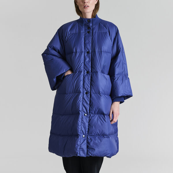 Feather down frakke med knapper, twilight blue, BITTE KAI RAND