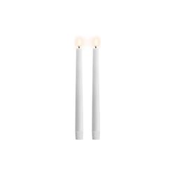 LED Smooth taper candle 2 stk. | H 25 | Nordic white, Uyuni Lighting