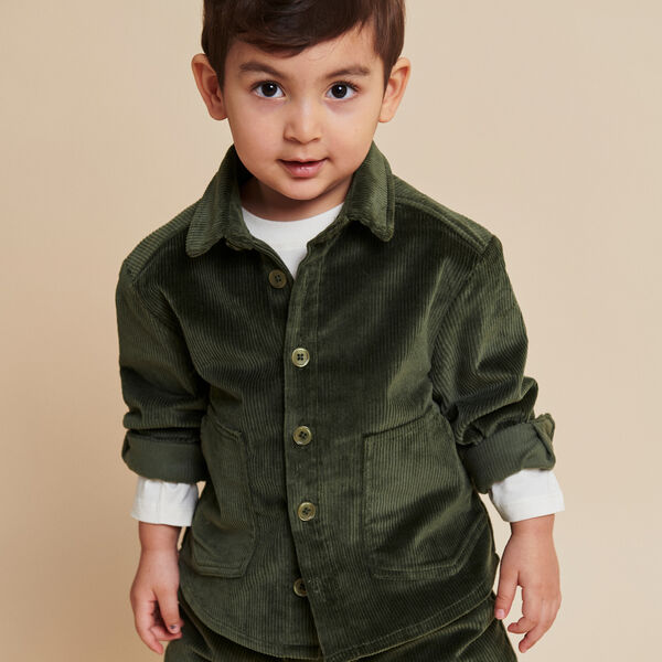 Corduroy Overshirt, dark green, Copenhagen Colors Organics