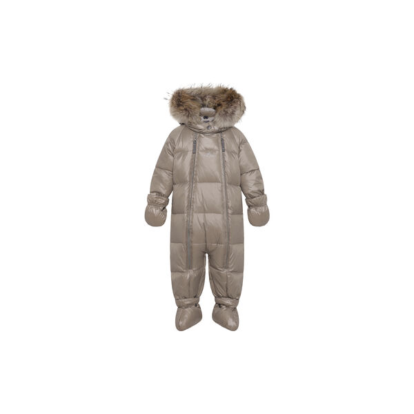 Featherlight Baby Wintersuit with Fur| Caramel | Flyverdragt, VER de TERRE