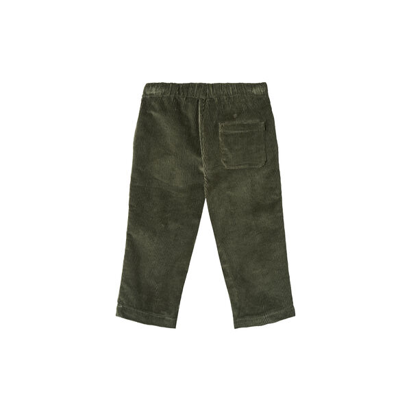 Corduroy Pant w. Adj. Waist, dark green, Copenhagen Colors Organics