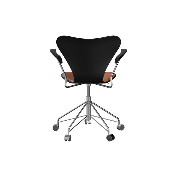 Serie 7&trade; 3217 forsidepolstret kontorstol, Grace Walnut, Fritz Hansen