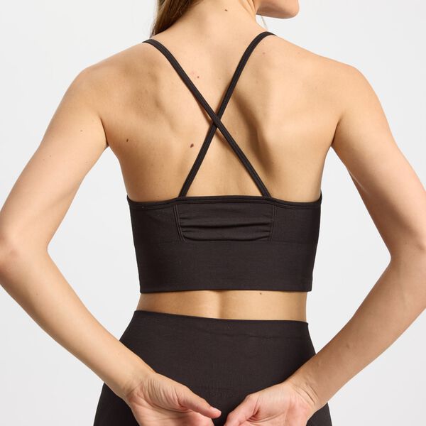 Hilde Seamless sports bra, almost black, Rethinkit