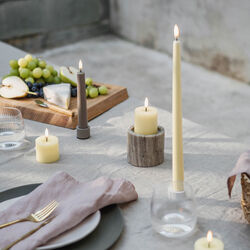 LED Classic Taper Candle 15 cm 2 pcs, sandstone, Uyuni Lighting
