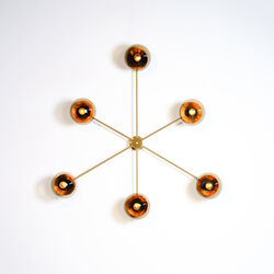 Lord Asymmetric Ceiling, brass/brown, Rubn