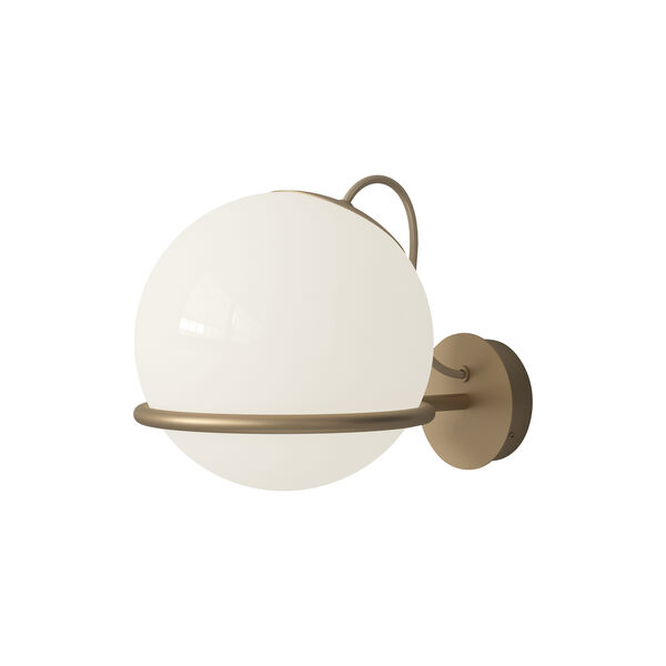 Model 237/1 Wall Lamp, opaline/champagne, Astep