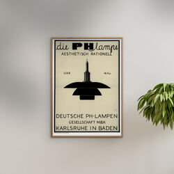 PH Lampe - Black, Poster & Frame