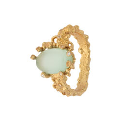 DELUSIVE TRUTH RING, forgyldt/mint, House of Vincent