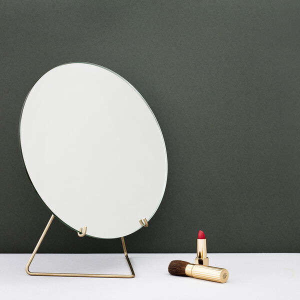 Standing Mirror, brass, MOEBE