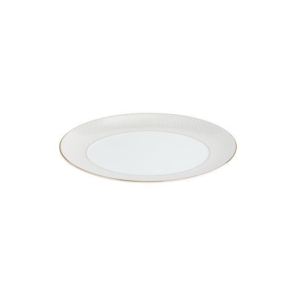 Gio Gold Oval Platter &Oslash; 33,2 cm, Gold/white, Wedgwood