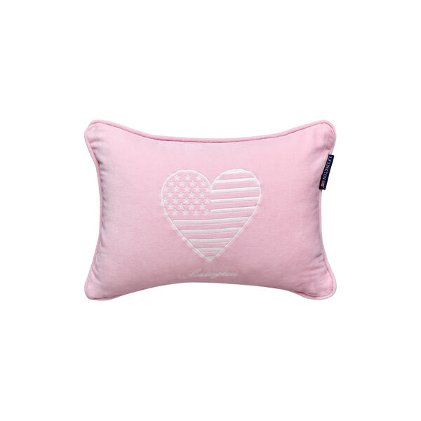 Icons Kids Organic Cotton Velvet Pillow, pink, Lexington