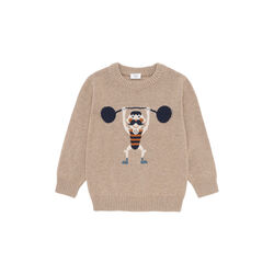 Hcpelle Knit Strong Man Pullover, biscuit, Hust & Claire