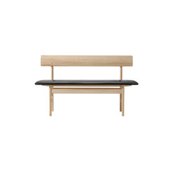 The Mogensen Bench bænk, sæbebehandlet eg/black, Fredericia Furniture