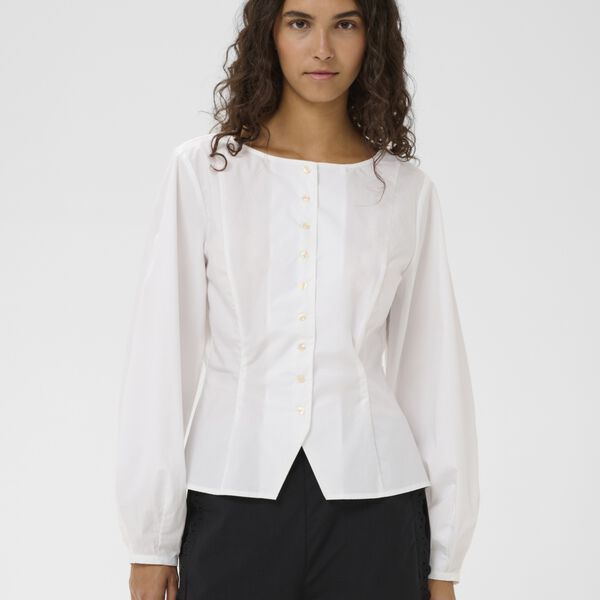 LeloIW Fitted Shirt, pure white, InWear