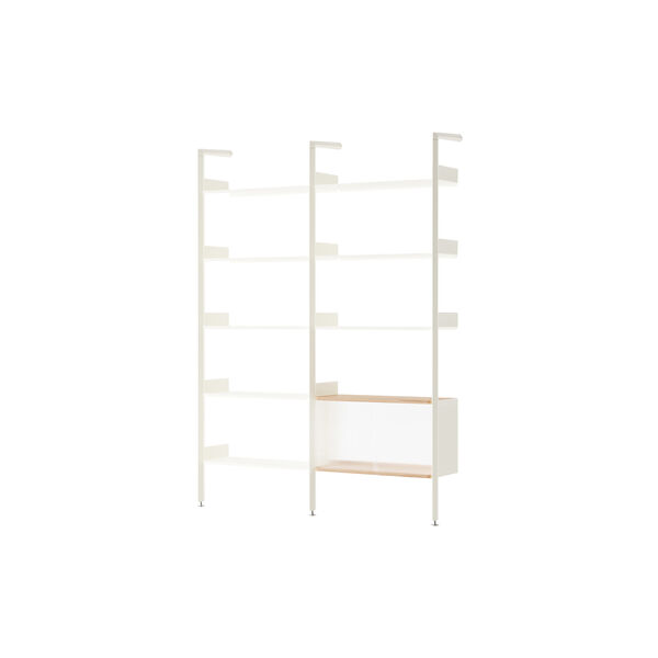 Rombe IF1 & IF6 Shelving System Configuration C, alabaster, &Tradition