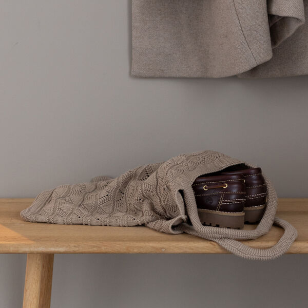 Strikket Net, khaki, By LOHN