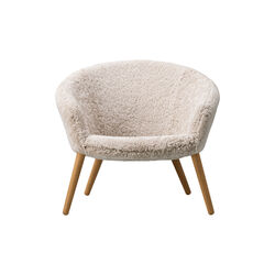 Ditzel loungestol, Moonlight/oiled oak, Fredericia Furniture