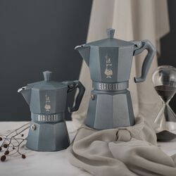 Moka Exclusive Full Induction espressokande 3 kopper, gr&aring;, Bialetti