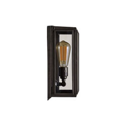 Small Box Wall Light 7641 (Externally Glazed), weathered brass/clear, Original BTC