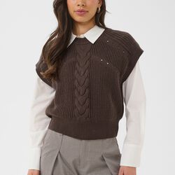 TruneSZ Vest, chocolate brown, Saint Tropez