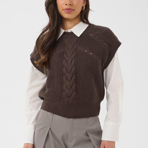TruneSZ Vest, chocolate brown, Saint Tropez