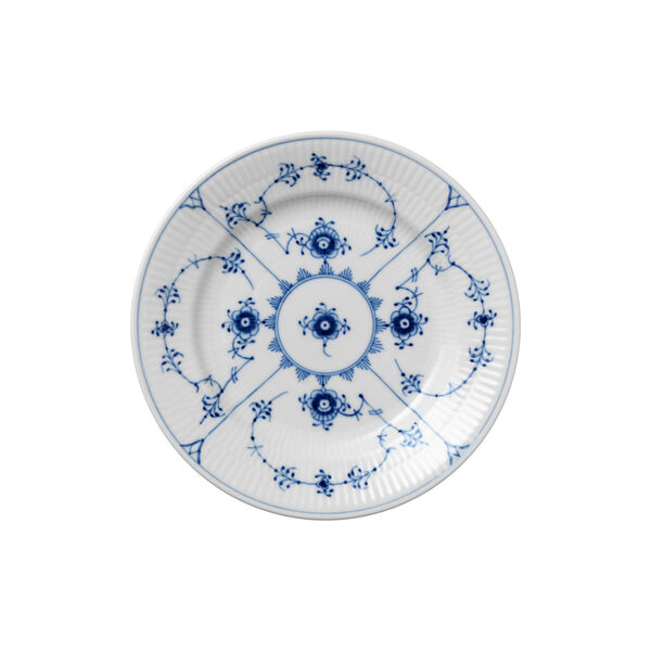 Musselmalet Riflet tallerken Ø 17 cm, Royal Copenhagen