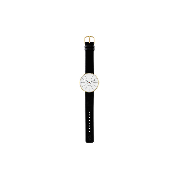 Bankers armbåndsur, white/gold/black, Arne Jacobsen Watches