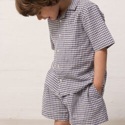 Tage Shirt, marine check, MarMar Copenhagen