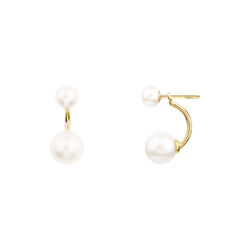 VENUS ARCH ØRERINGE, forgyldt/hvid VENUS ARCH ØRERINGE, forgyldt/hvid, House of Vincent