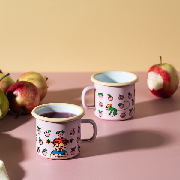 Pippi emaljekrus frugter, rosa Pippi emaljekrus frugter, rosa, Muurla