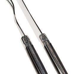 Ostesæt, sort horn, Laguiole Tradition