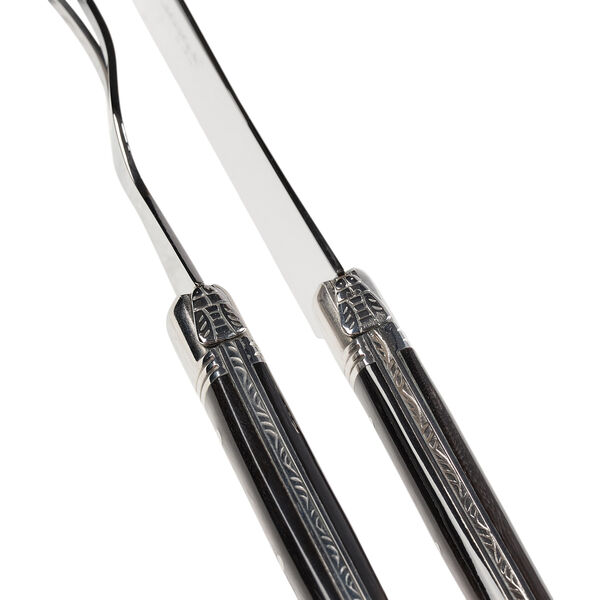 Ostesæt, sort horn, Laguiole Tradition