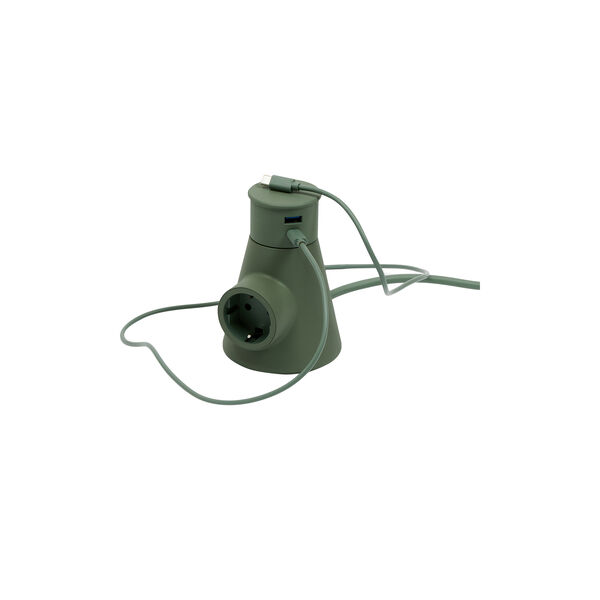 Power Adapter, mossy green, Pedestal