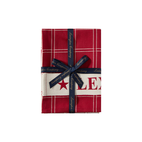 Cotton Jacquard Kitchen Towel | Red/White | K&oslash;kkenh&aring;ndkl&aelig;de, Lexington