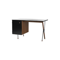 62 Desk, walnut/black 62 Desk, walnut/black, GUBI