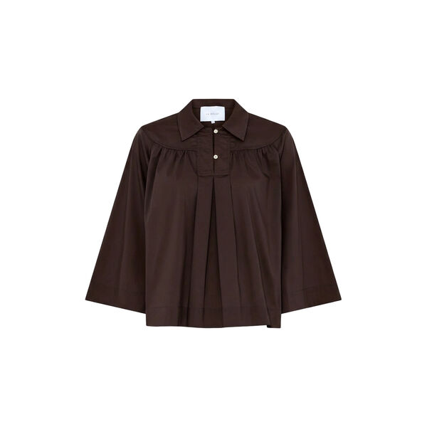 NOOS - Vilma Shirt, dark brown, LA RŌUGE