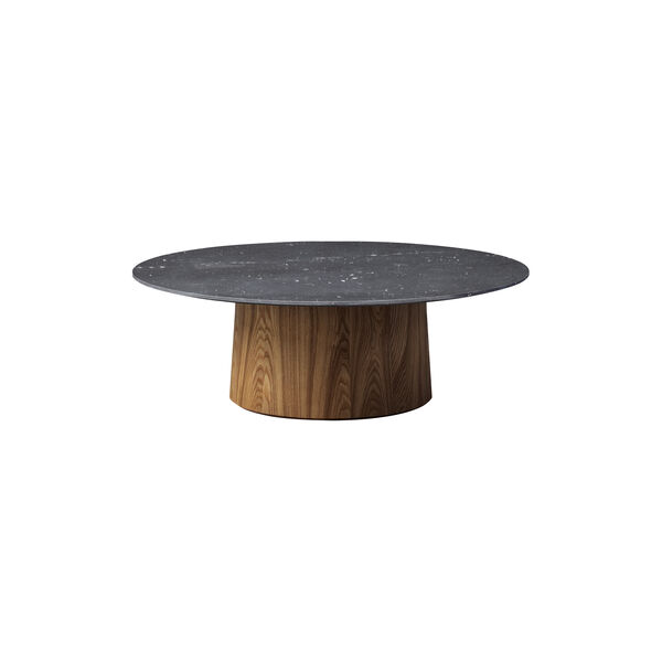 Niveau sofabord Ø 110 cm, Black Marquina/oiled stained ash, Fredericia Furniture