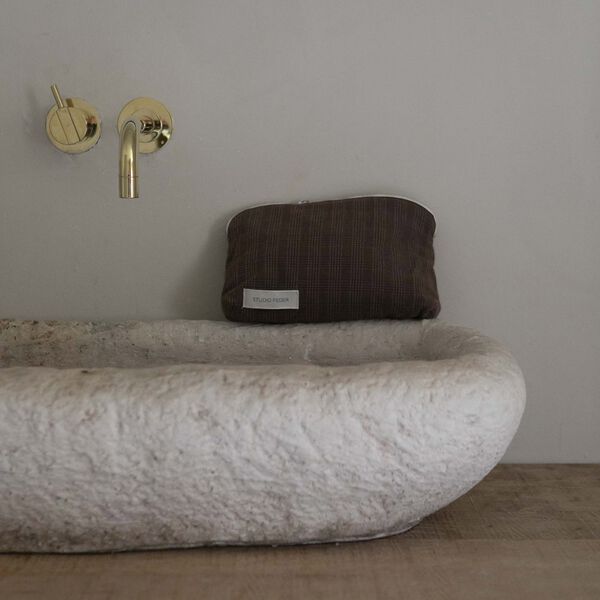 CELIA MINI TOILETTASKE, bruno check, Studio Feder