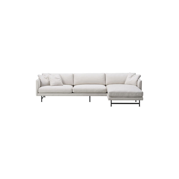 FF5655 95 3 pers. sofa chaise, lys beige/sort, Fredericia Furniture