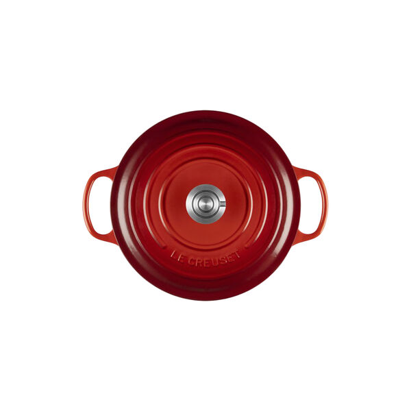 Signature st&oslash;bejern rund gryde | 26 cm | Cerise, Le Creuset