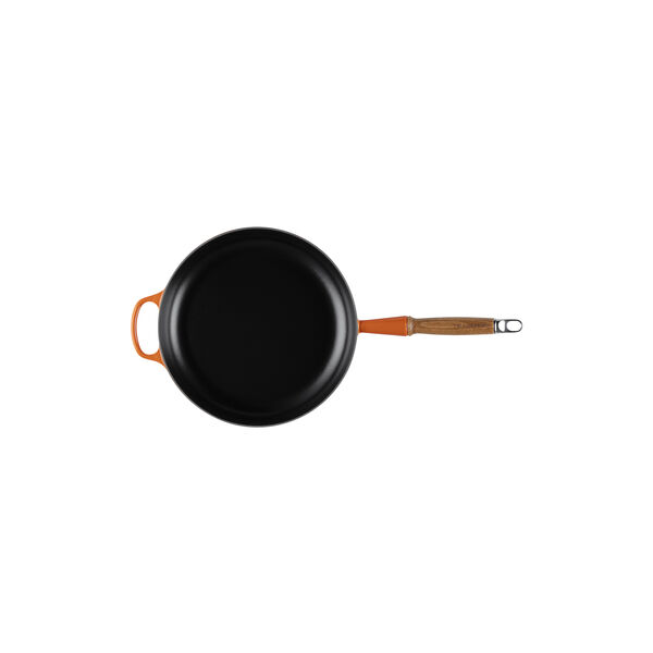 Signature st&oslash;bejern stegepande med tr&aelig;h&aring;ndtag &Oslash; 28 cm, volcanic, Le Creuset