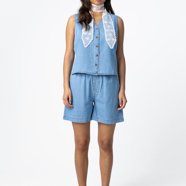 ELENORA denim vest, light denim blue, Coster Copenhagen