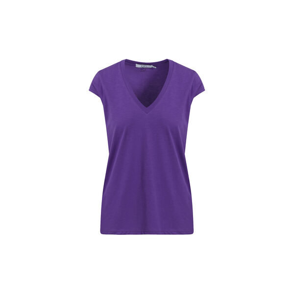 CC Heart Basic V-neck T-shirt, warm purple, Coster Copenhagen