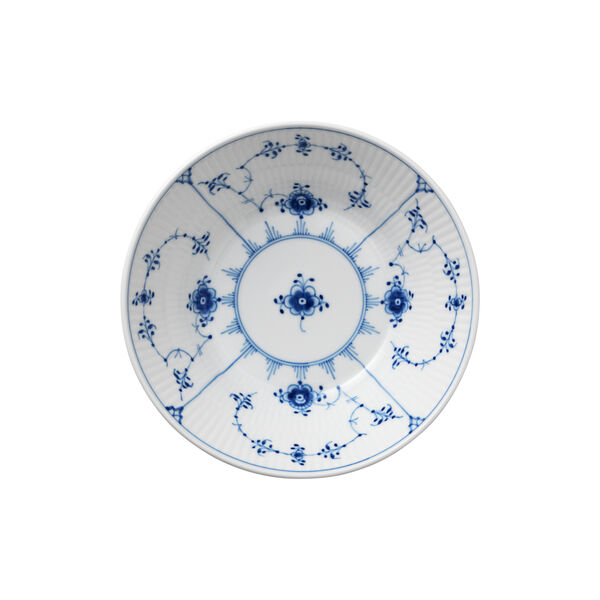 Musselmalet Riflet dyb tallerken Ø 17 cm, Royal Copenhagen