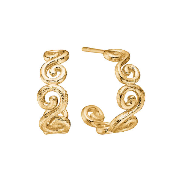 Curiosity øreringe, forgyldt sølv, Studio Z