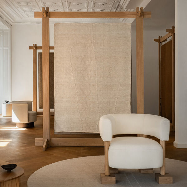 Flow Shen gulvt&aelig;ppe, beige, Linie Design