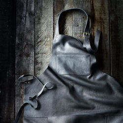 Læderforklæde, sort, Gastrotools